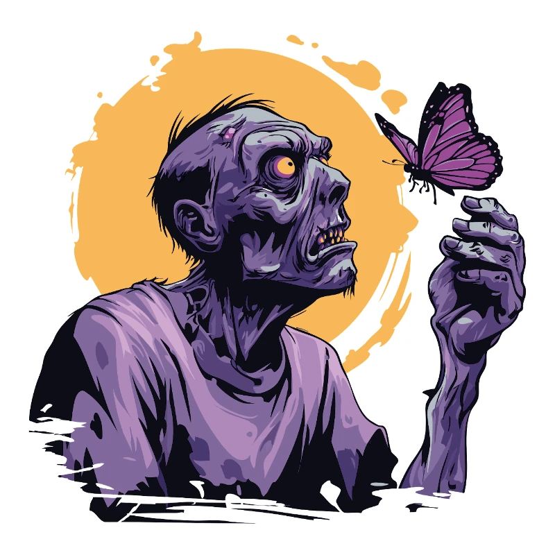Zombie avec papillon