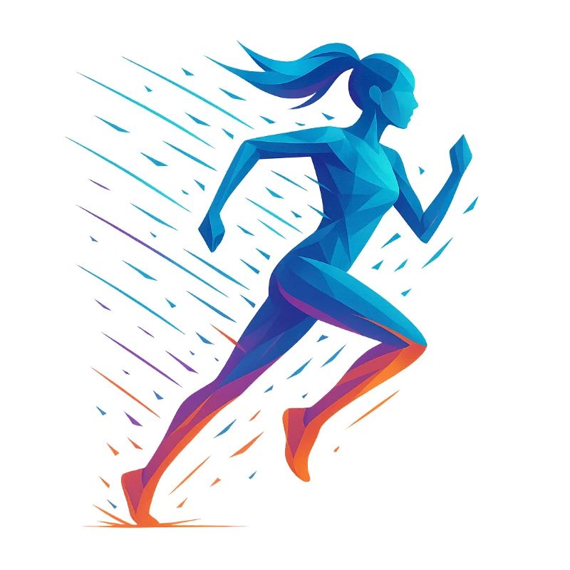 Geometric runner in motion