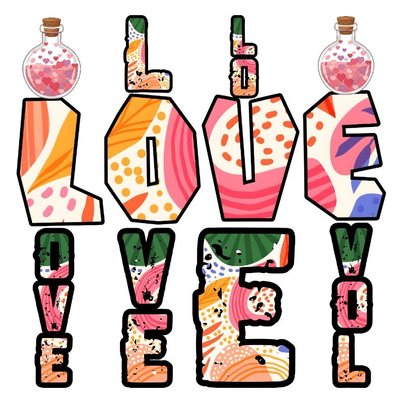 Boho Bunte Liebesbriefe