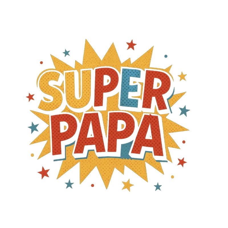 Super Dad Comic Burst Rétro
