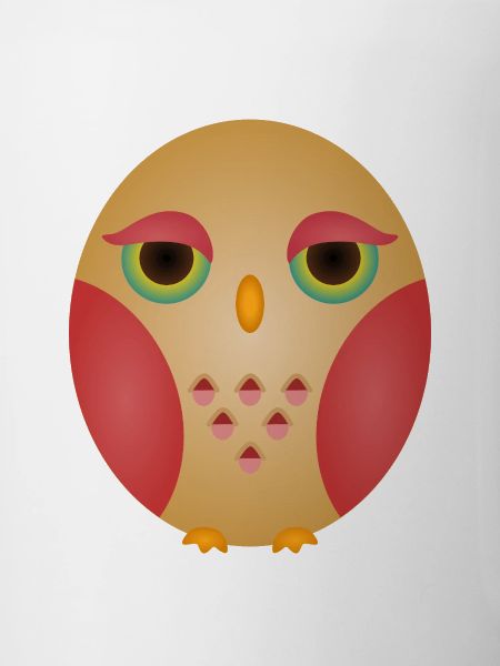 Gradient Owl Face in Cozy Tones