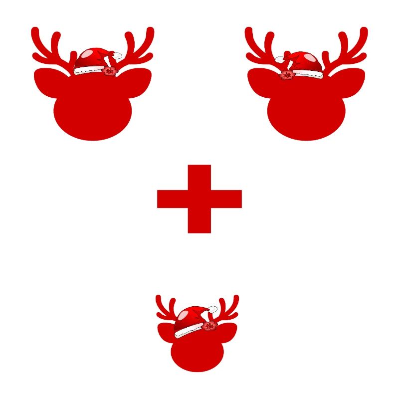 FIRST CHRISTMAS THREESOME REINDEER