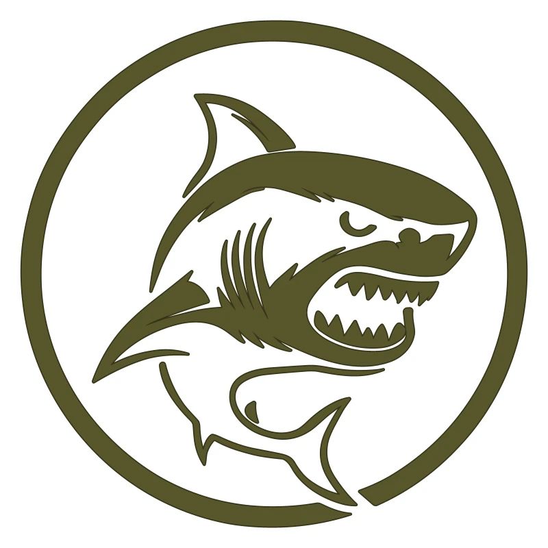 Logo requin brodé