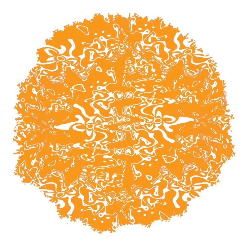 Orange Circle Ornament