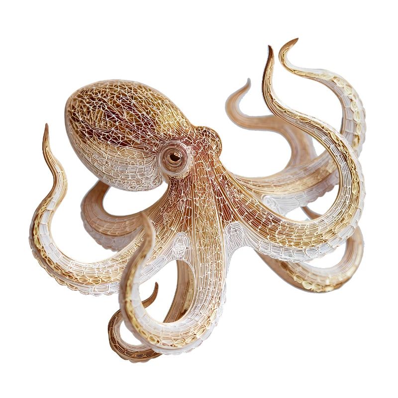 Oktopus Netzmuster – Maritimer Stil