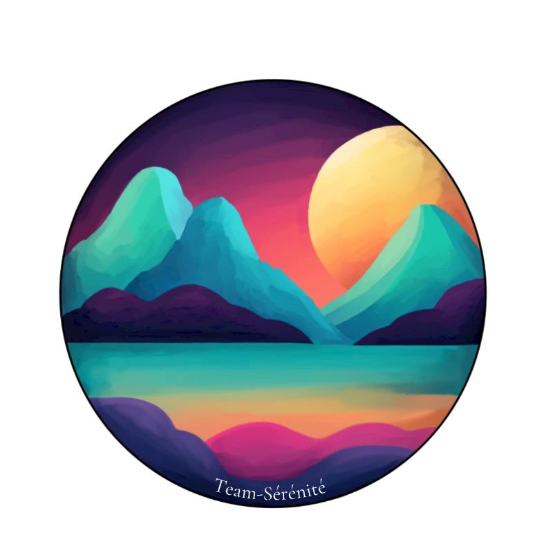 Coucher de soleil montagnard lac