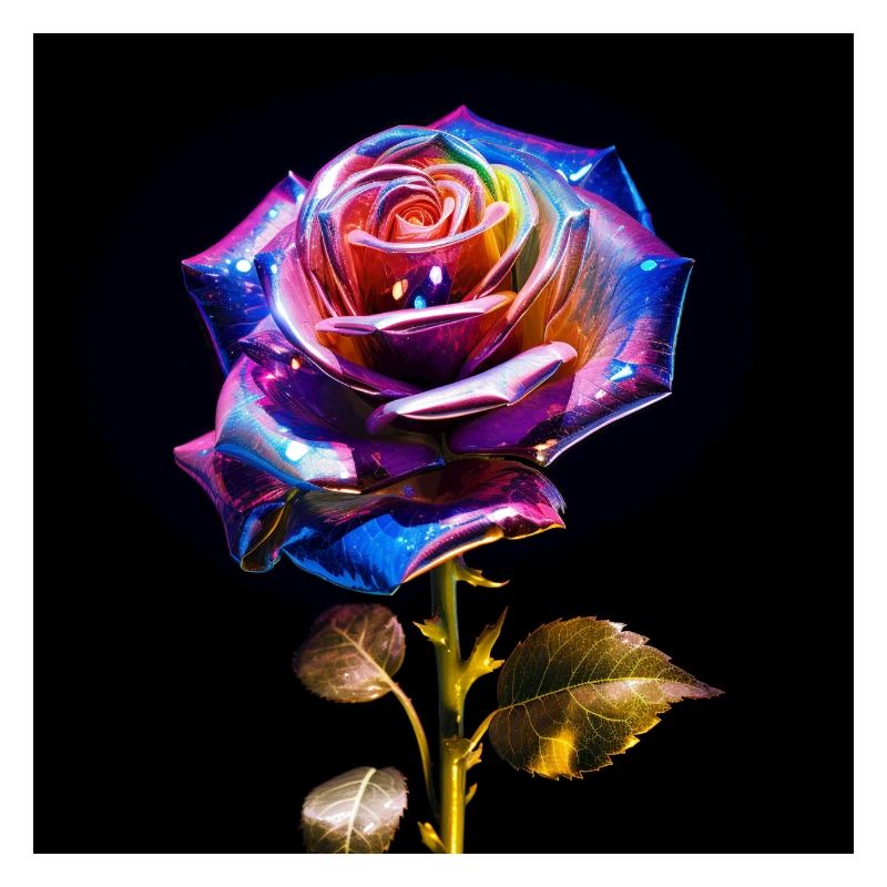 Metallic Rainbow Rose