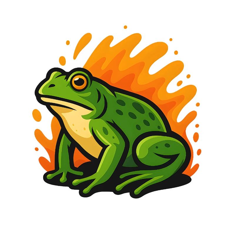 Flaming Green Goliath Frog