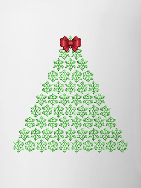 Snowflake Christmas tree with bow
