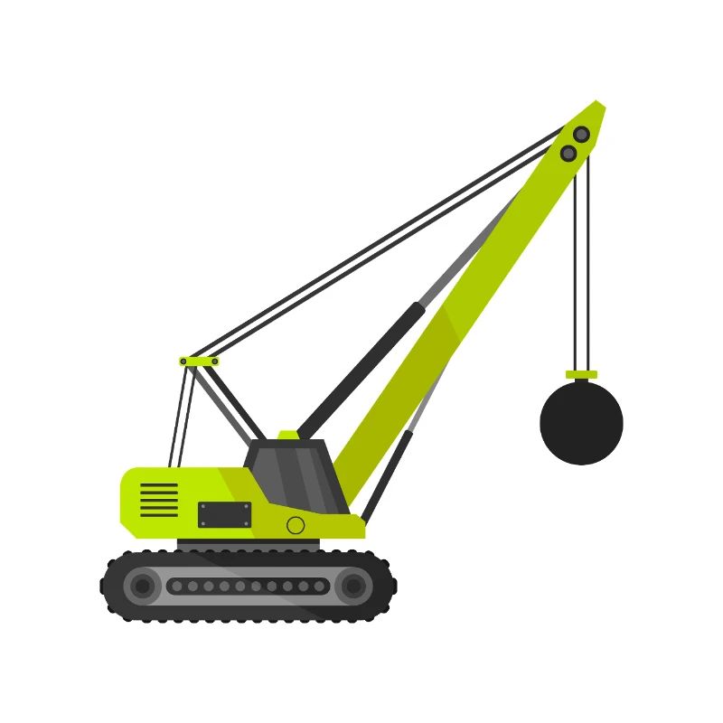 Wrecking ball crane