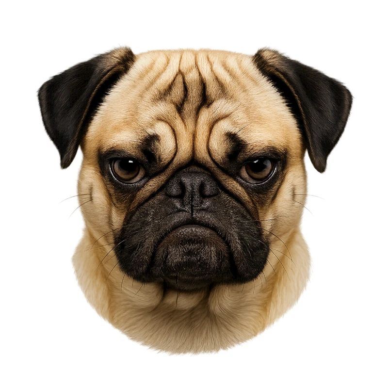 Portrait de visage de carlin