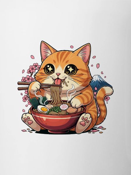 Kawaii Ramen Cat Mount Fuji