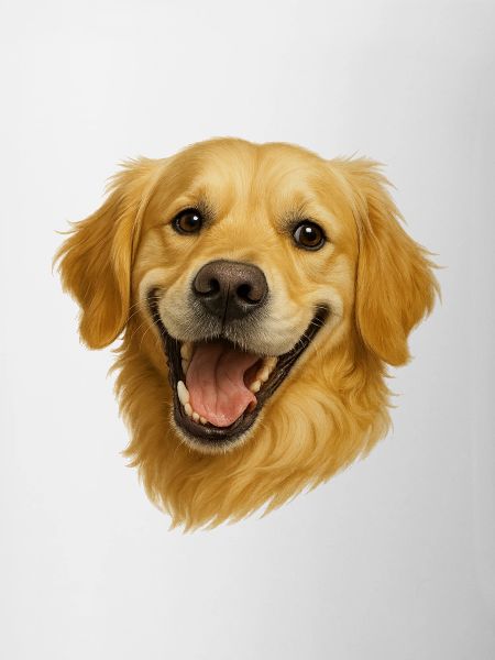 Cheerful Golden Retriever Head