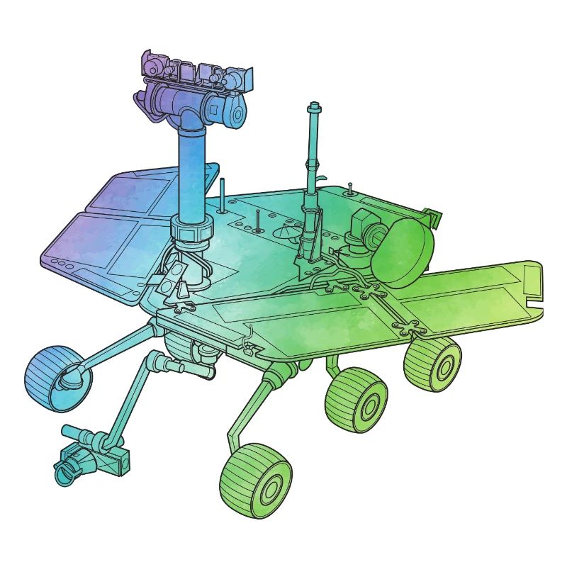 Aventure spatiale sur le rover martienne sur la planète rouge