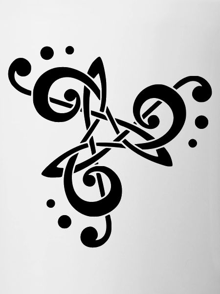musical note in triskelion