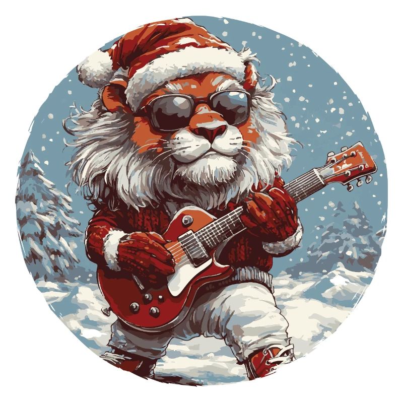 Lion Guitar de Noël