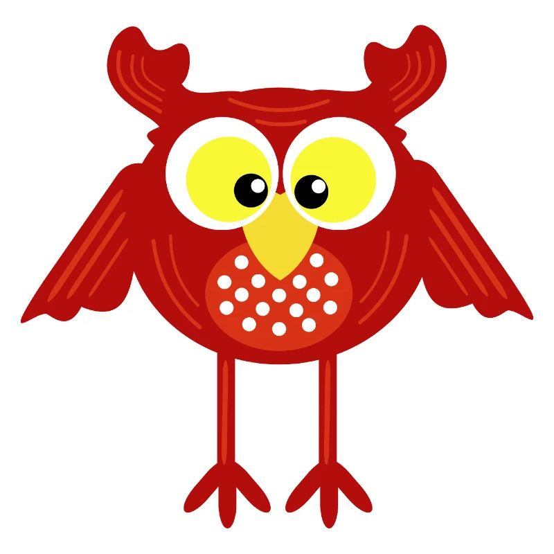 Red owl on long legs