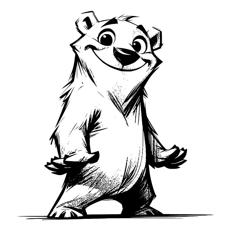 Cartoon bear cool charisma to cuddle