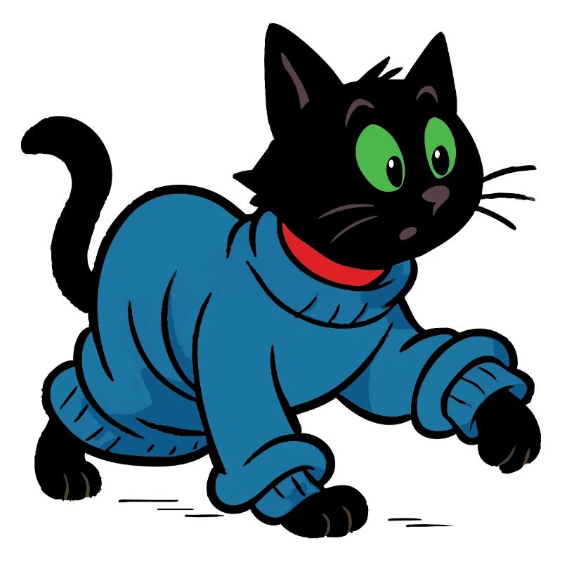 Meeko im übergroßen Pullover