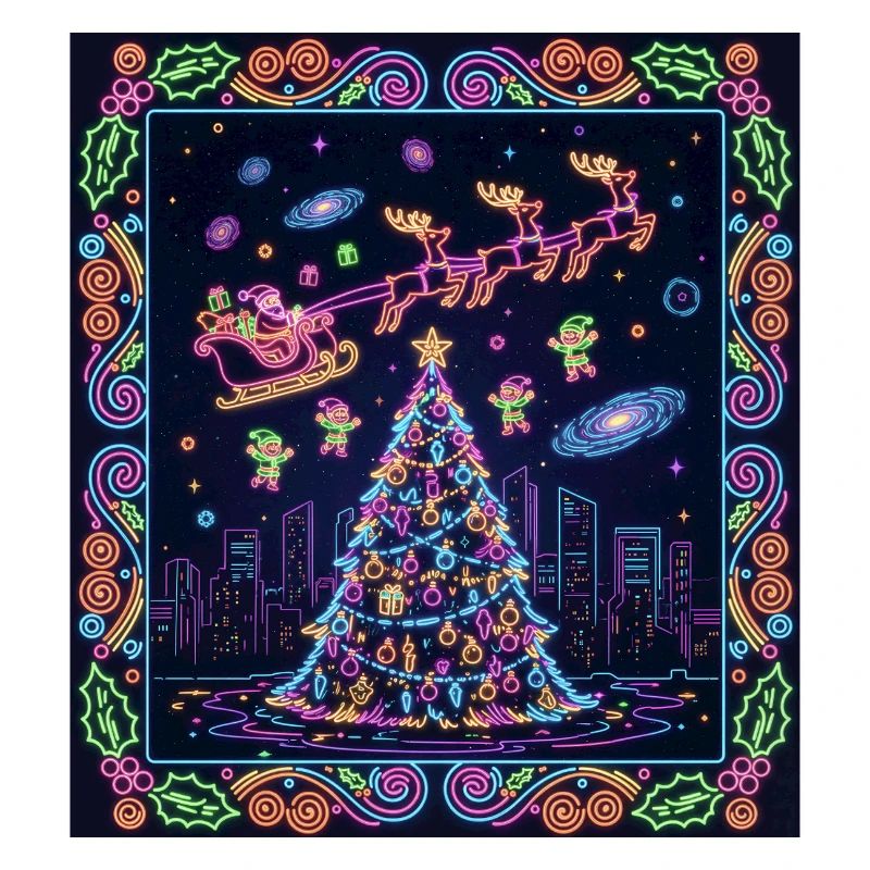 Magical Neon Christmas Night