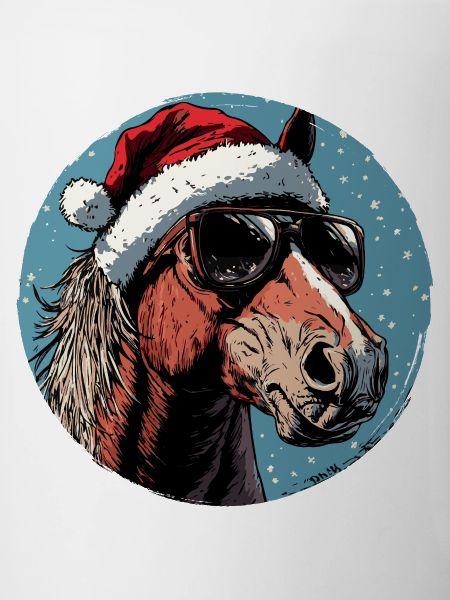 Weihnachts-Pferd mit Sonnenbrille