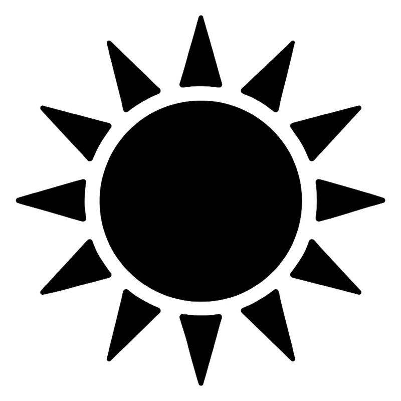Sun Silhouette Circle