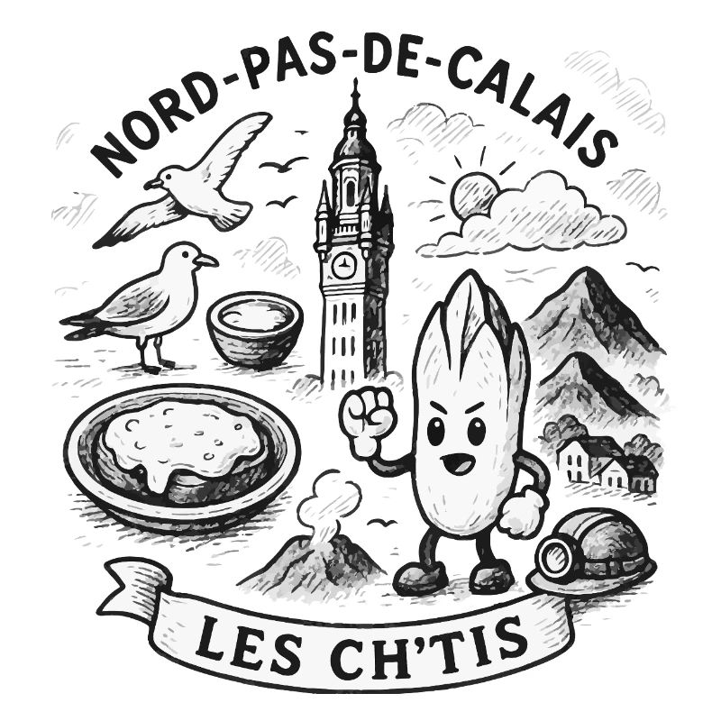 Illustration Nord-Pas-de-Calais Les Ch'tis