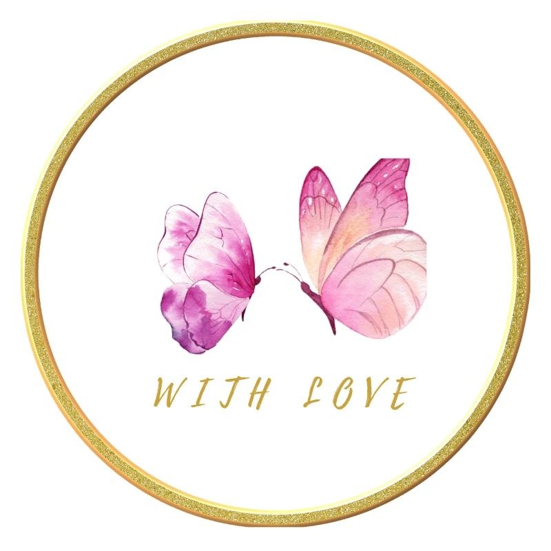 Rosa Schmetterlinge mit Liebe - with love