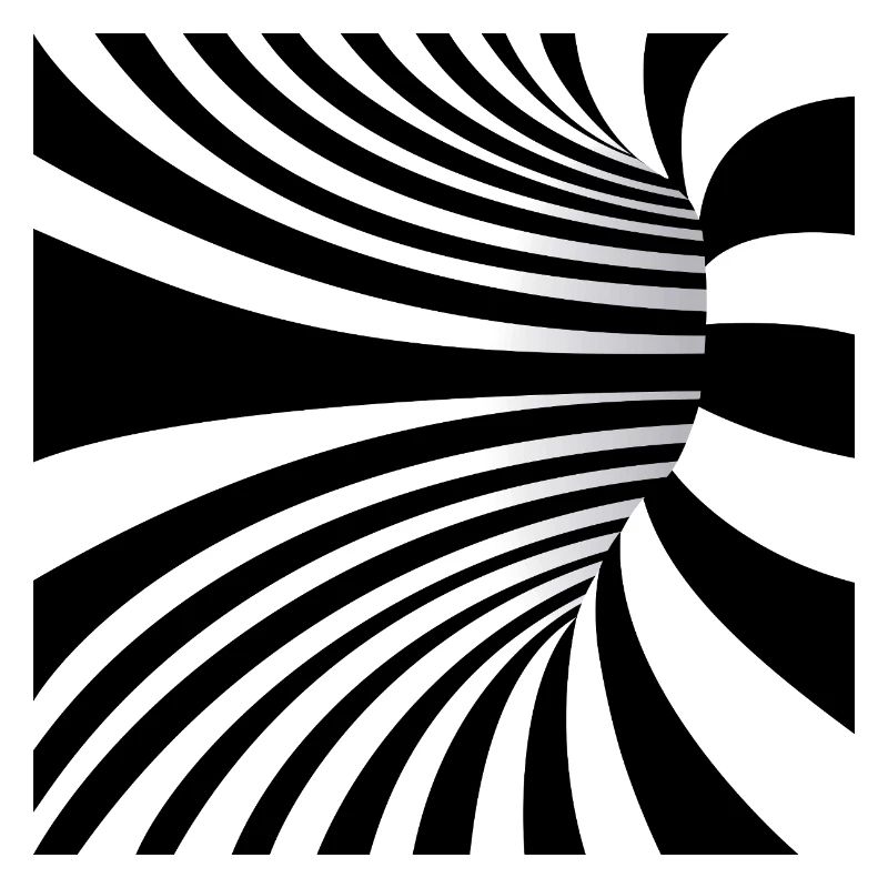 Hypnotic Black and White Waves