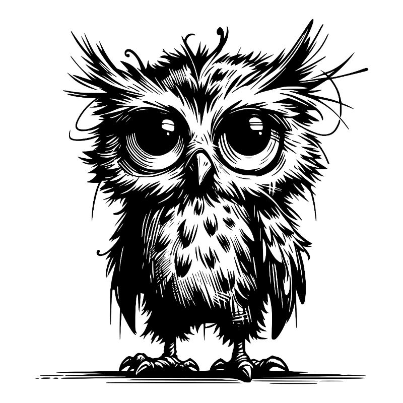 Müde Eulen Wächter des Waldes