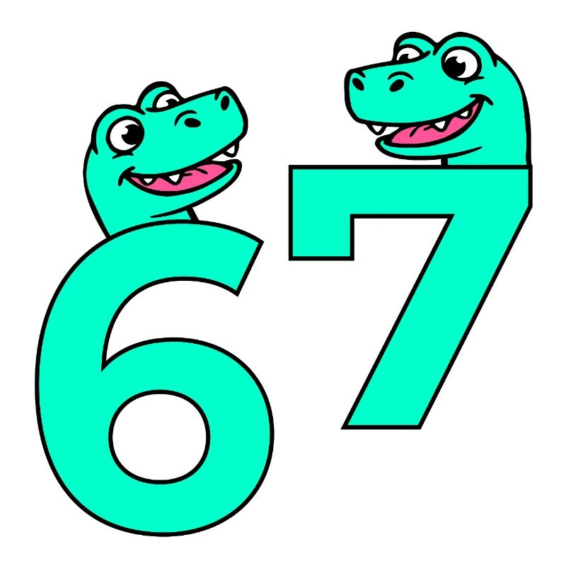 Chiffres Sept Six 67 Animaux