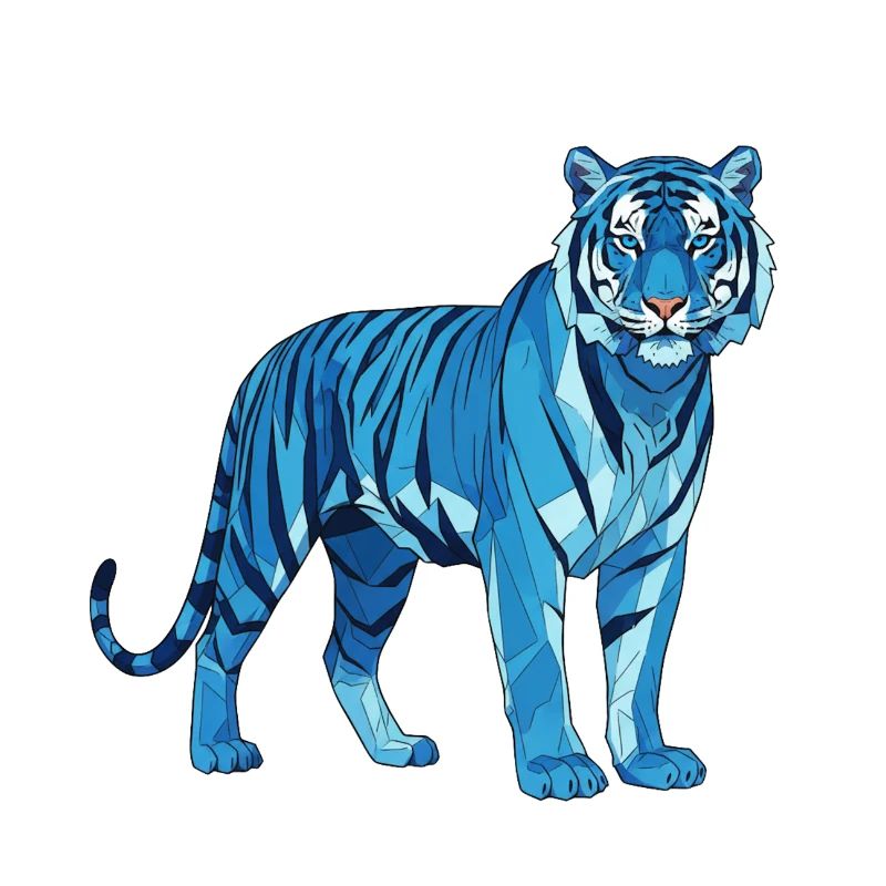 Geometrischer BlauTiger Polygon