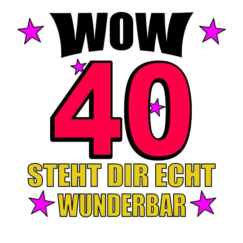 40 Geburtstag Wunderbar Neon