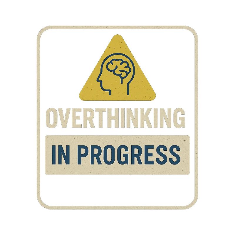Overthinking in Progress Abzeichen