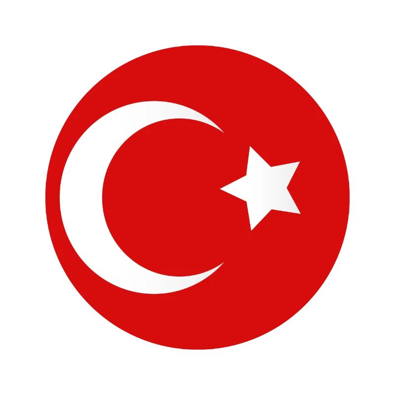 Drapeau turc en forme de cercle