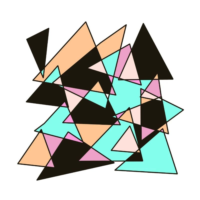 Triangles pastel géométriques