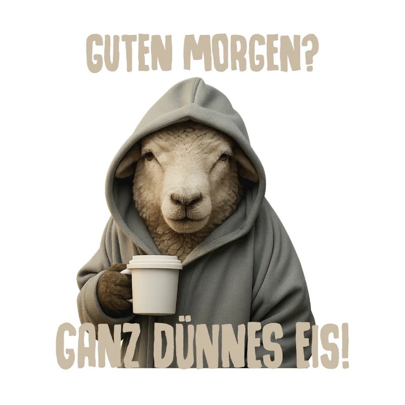 Morning Coffee with Sheep Pullover Hoodie