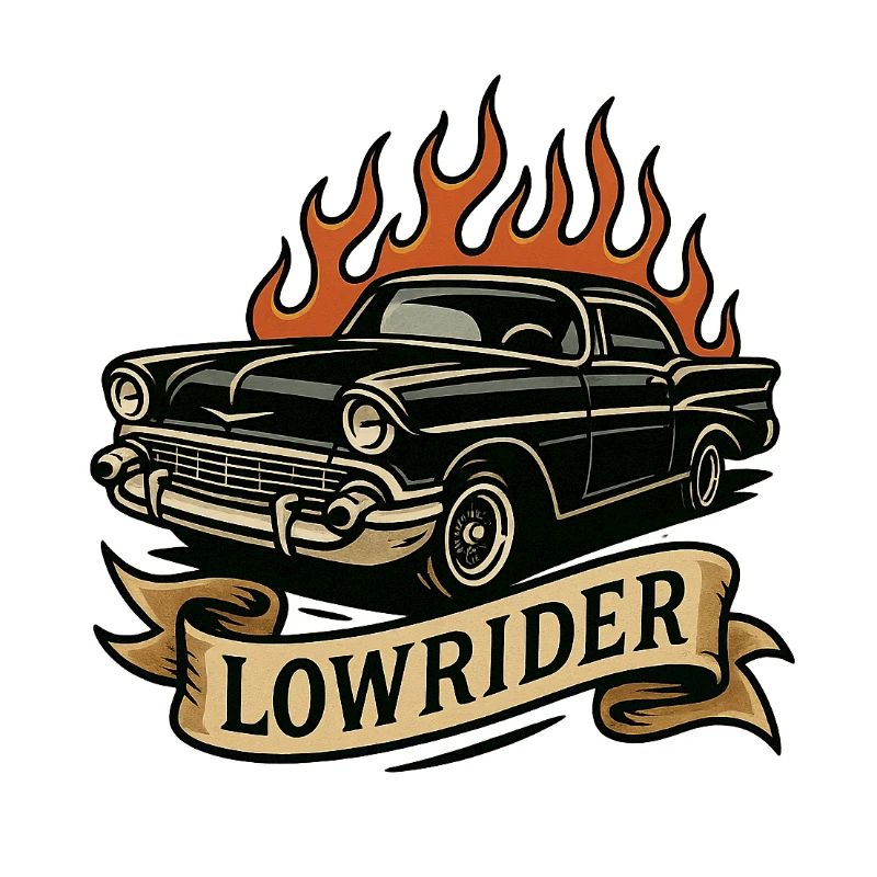 Flame Lowrider Voiture Ancienne