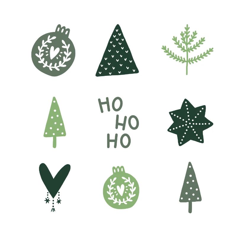 HO HO HO - VERT SAPIN