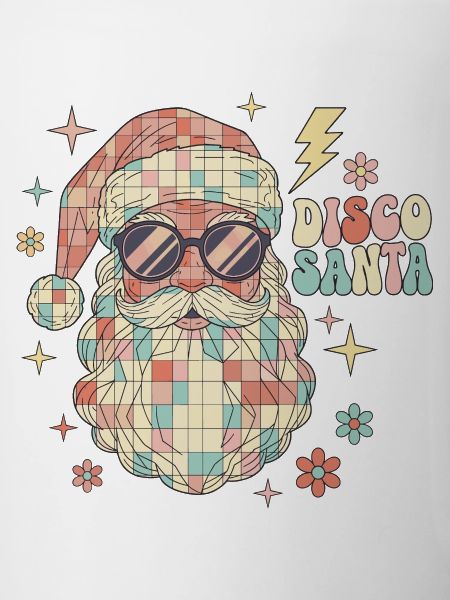 Techno Disco Weihnachtsmann Discokugel Lustig