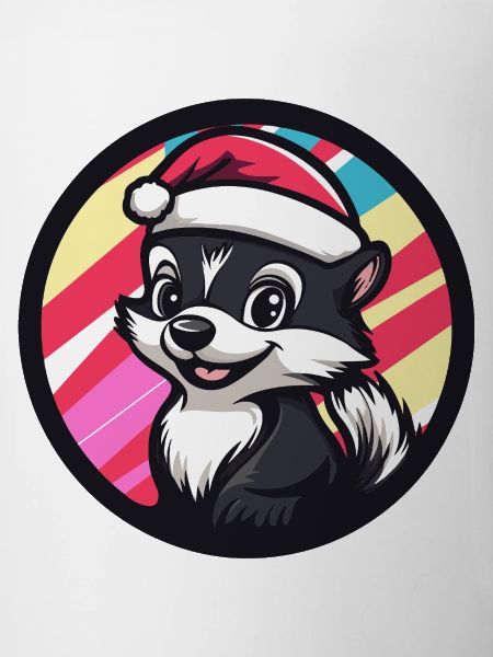 Christmas Skunk Cartoon