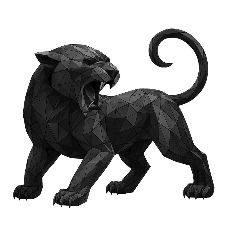 Geometrischer Schwarzpanther