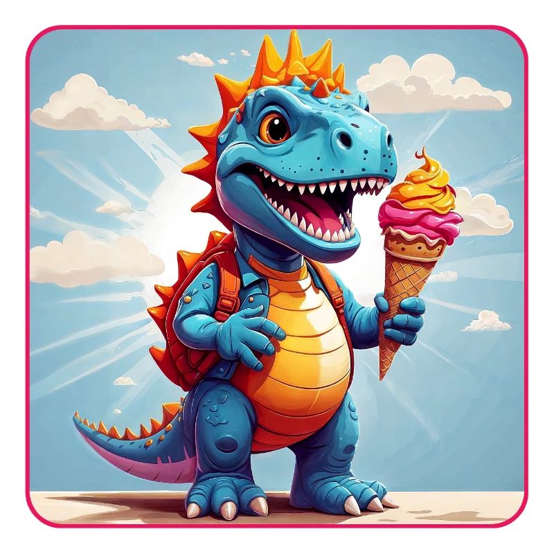 Süßer Dino mit Eiszauber