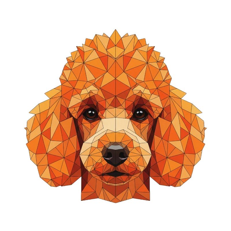 Orange Geometric Poodle