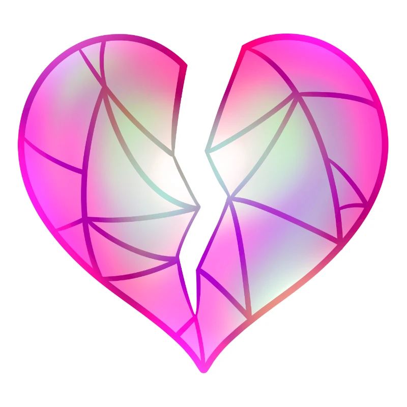 Gebrochenes Rosa Herz