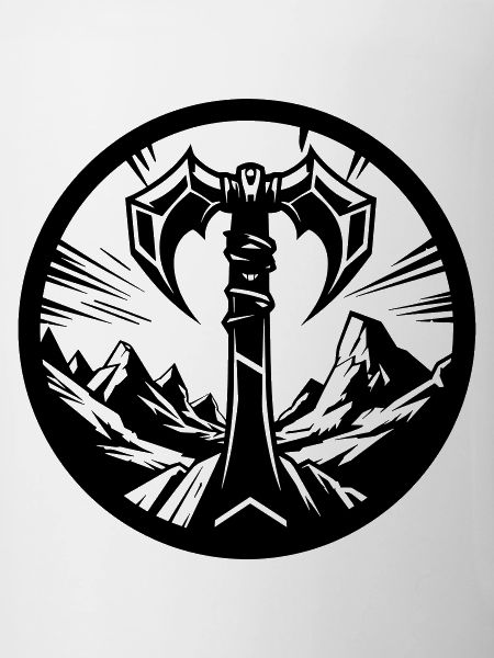 Symbole barbare – Hache tribale