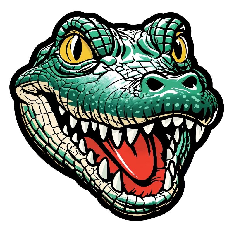 Grinsender Krokodil Kopf