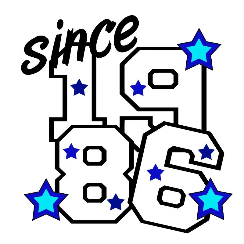 1986 Star Numeral Design, 40th Birthday