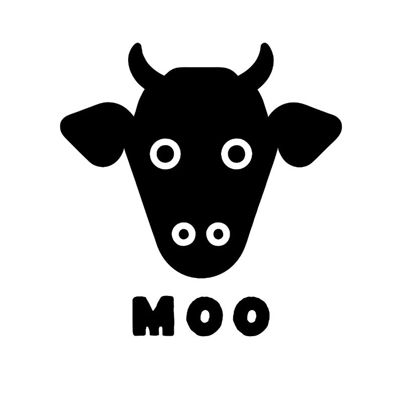 Silhouette de vache style jardin