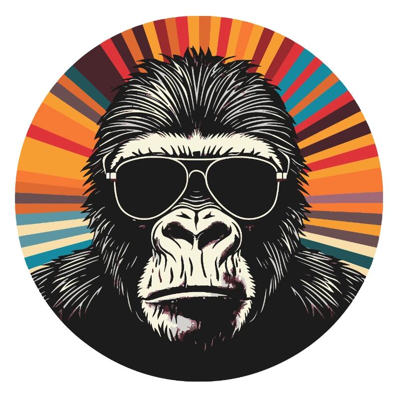 Gorilla Retro Sonnenbrille Pop Art